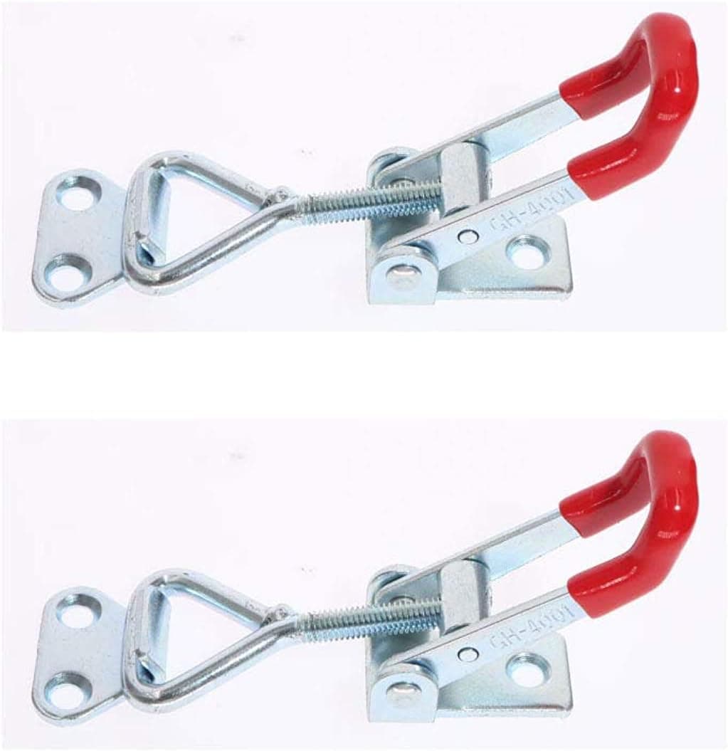 Toggle Latch Clamp 4001, for cabinet doors, storage boxes, tool boxes, cases, smoker lid, making jigs,100Kg 220Lbs Holding Capacity (2PCS)