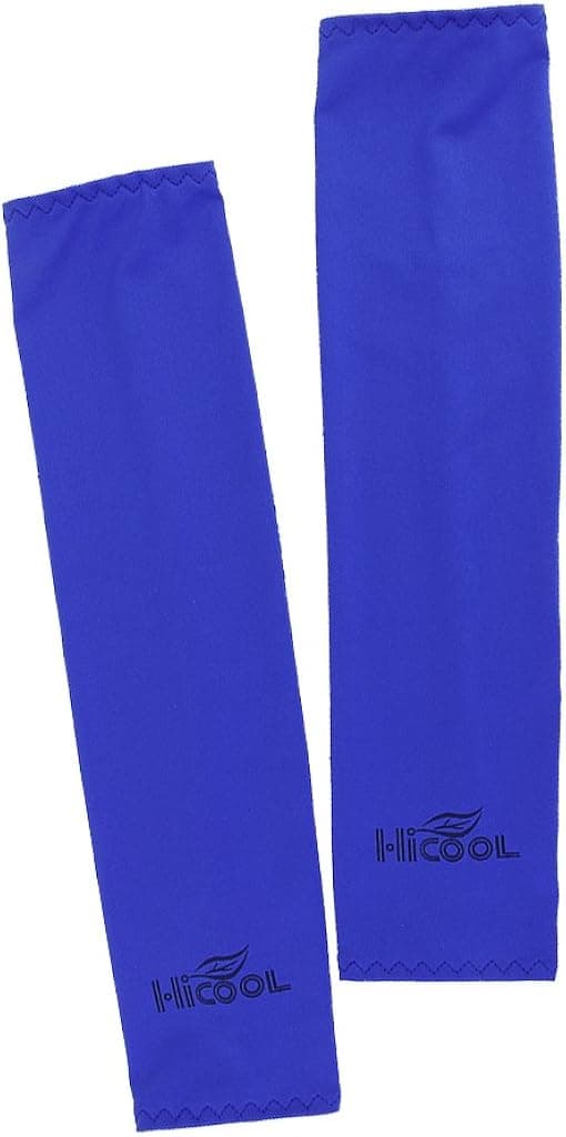 1 Pair Sports Arm Cooler Arm Cover Arm Sleeves for UV Sun Protection--Dark Blue