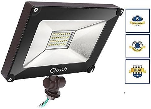 Qimh 30W LED Flood Light, 3600 Lumen 5000K (Crystal White Glow) Waterproof security outdoor floodlight