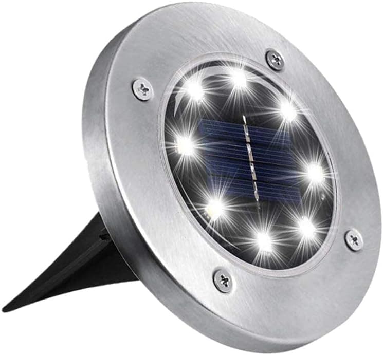 Solar Powered Ground Lights,LED Solar Path Lights Outdoor Waterproof Garden Landscape Lights for Yard Walkway Patio Lawn Driveway Decoration (1 Pack)