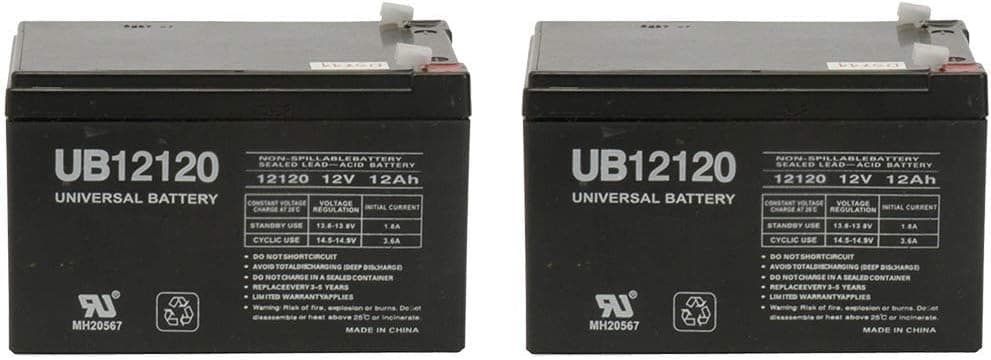 12V 12AH Pride Mobility SC44X Go-Go Ultra x 4 Wheel Replacement Battery - 2 Pack