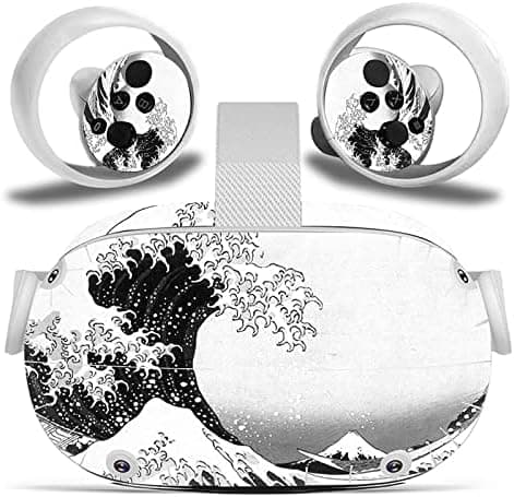 Uioeua Stickers Skin for Oculus Quest 2 VR Headset and Controller Stickers，Vinyl Decal Skin for Oculus Quest 2， PC Gaming Virtual Reality Headset Protective Accessories for Oculus Quest 2-0402