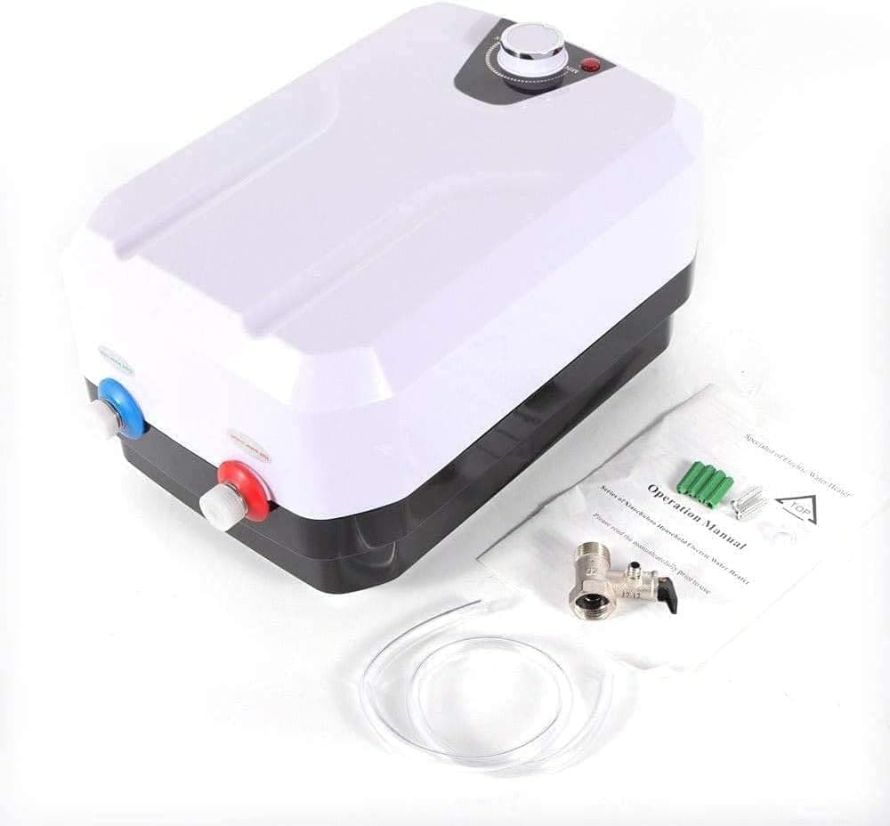 1500W 8L Electric Water Heater Household Wall-Mounted Self-Adjusting Water Tank, Saving Hot Water Time, Use for Kitchen and Bathroom, IPX4 Water-Proof