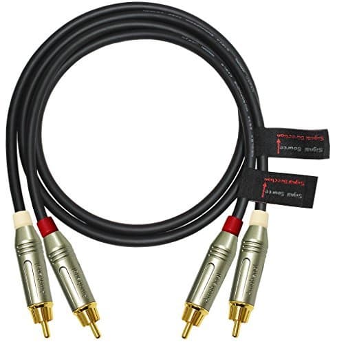 WORLDS BEST CABLES 2.5 Foot – Directional Quad High-Definition Audio Interconnect Cable Pair Custom Made Using Mogami 2534 Wire and Amphenol ACPR Die-Cast, Gold Plated RCA Connectors