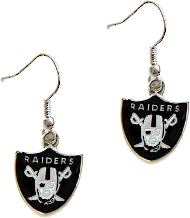 Oakland Raiders Dangle Earrings