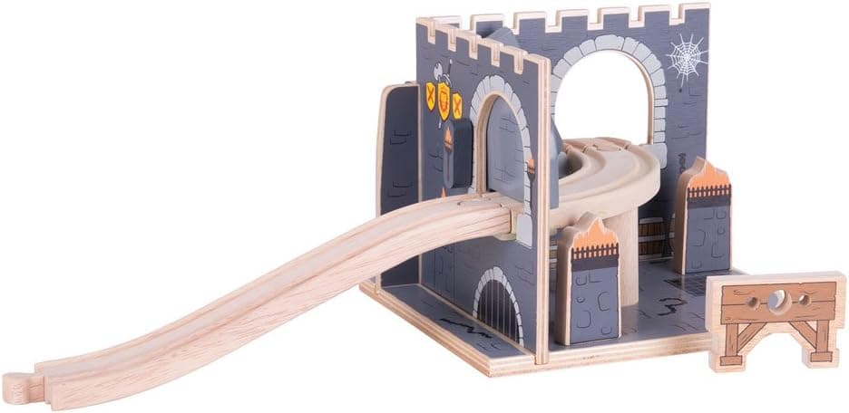 Bigjigs Rail Wooden Dungeon - Wooden Train Set Accessories