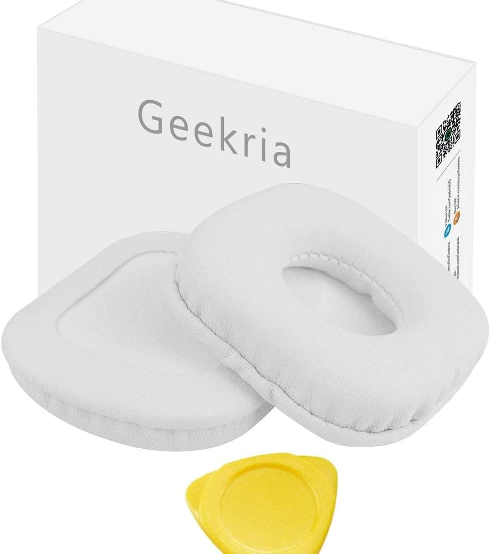 Geekria QuickFit Replacement Ear Pads for Marshall Major, Major II, Major 2 Headphones Earpads, Headset Ear Cushion Repair Parts (White)