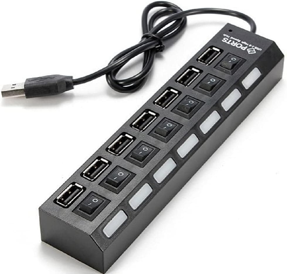 GUAGLL Seven-Bit Extension Splitter 7-Port Hub USB Independent Switch Hub