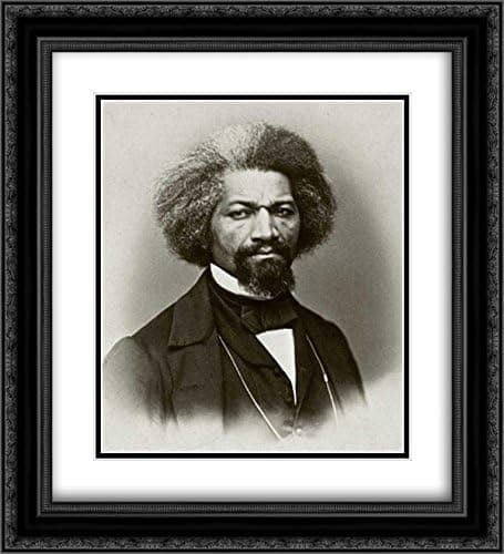 Frederick Douglass 2X Matted 20x22 Black Ornate Framed Art Print by Hurn, J.W.
