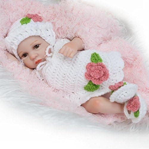 NPK 10" Mini Reborn Baby Doll Newborn Girl Realisti Full Silicone Body Washable Anatomically Correct Toddler Gifts