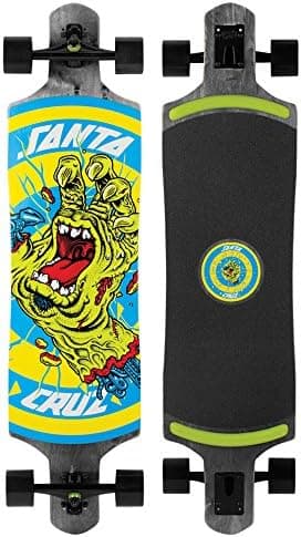 Santa Cruz Skateboards Rob Hand Foot Stop Black Drop Thru Cruzer Skateboard, 10" x 40", Multicolor