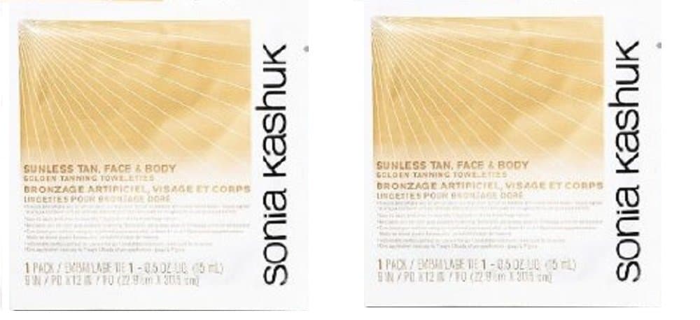 Sonia Kashuk Sunless Tan, Face & Body Golden Tanning Towelettes (2) Pack
