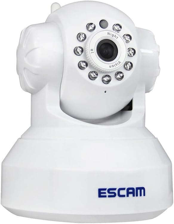 niceEshop(TM) ESCAM QF001 Home IP Security Surveillance Camera Baby Monitor(White,US Plug)