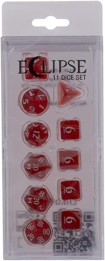 Ultra PRO - Eclipse 11 Dice Set (Apple Red) - Great Dice Set for All Kinds of Card Games and Board Games Such As , DND, MTG, and RPG - UP Your Game with Ultra PRO