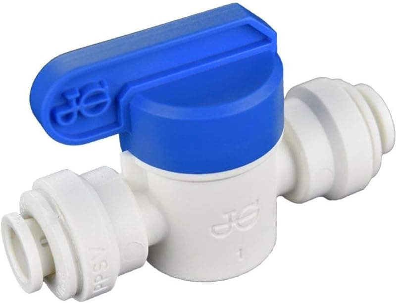 John Guest Speedfit 1/4 Inch Shut Off Valve, Push to Connect Plastic Plumbing Fitting, PPSV040808W