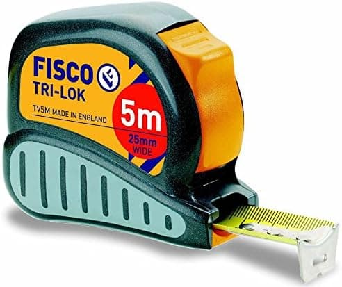 Fisco Tools TV5M Metric Tape Measure, 1-Inch Wide by 5m Long