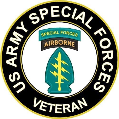 Magnet 3.8" US Army Special Forces Veteran Decal Magnetic Sticker