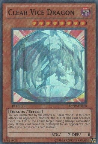 YU-GI-OH! - Clear Vice Dragon (LCGX-EN209) - Legendary Collection 2 - 1st Edition - Super Rare