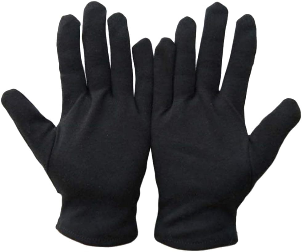 Cotton Gloves 12 Pairs Eczema Dry Hands Moisturizing Serving Archival Cleaning Jewelry Silver Inspection Gloves M