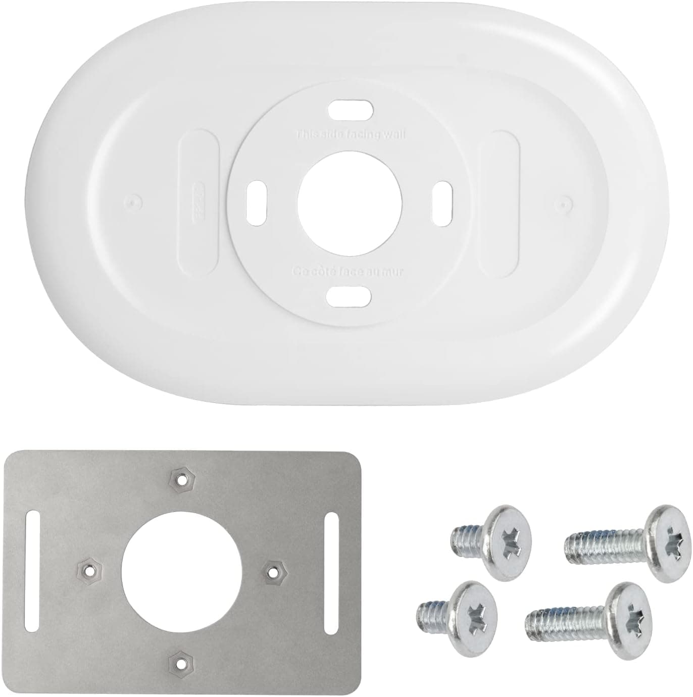 Nest Thermostat Wall Plate Trim Kit, for Google Nest Thermostat, Wall-Mounted Thermostats Plate Cover, Programmable WiFi Thermostats Accessory (Snow-White) (2)