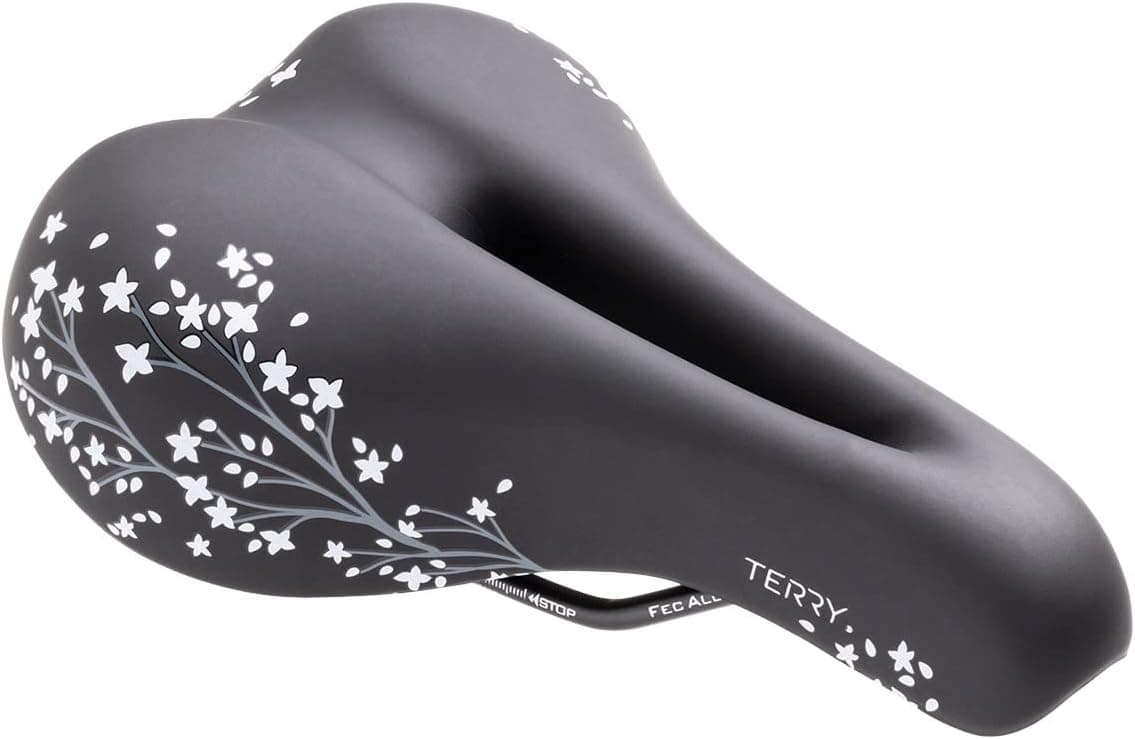 Terry Cite X Gel Italia - Women's Specific Bike Saddle - Tailbone Relief - for Comfort in Upright Riding Position - Synthetic Top