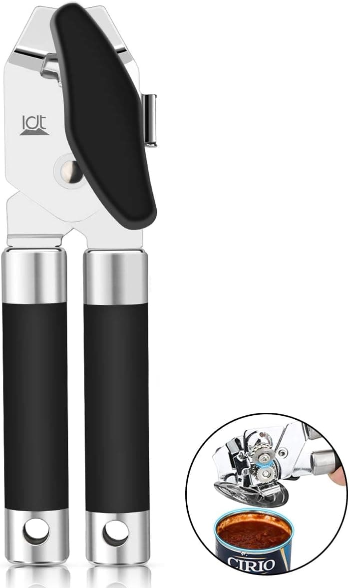 Can Opener Manual Smooth Edge Can Openers for Seniors with Arthritis Good Grips Can Opener Stainless Steel Ergonomic Easy Use Gift for Family