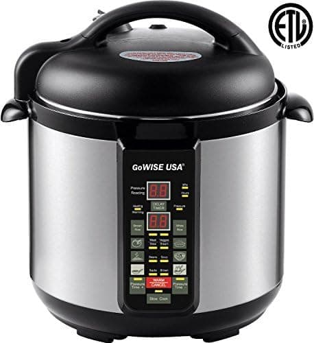 GoWISE USA 4-Quart 8-in-1 Electric Pressure Cooker/Slow Cooker
