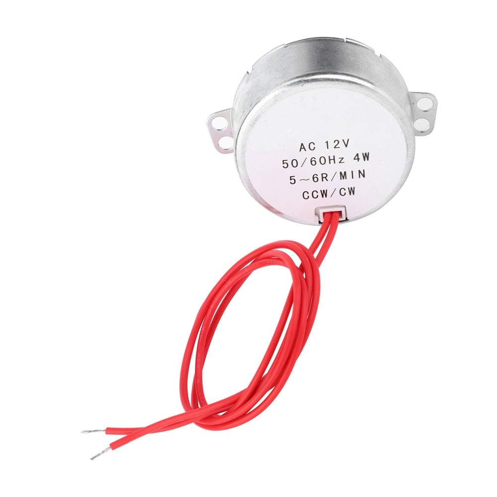 TYC30 Synchronous Motor, AC 12V 4W 5-6RPM CCW/CW Reversible Electric Synchron Motor with Wire Lead