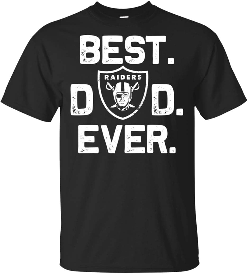 Best Raiders Dad Ever Humor Dads Gifts Mens Funny T Shirt Black