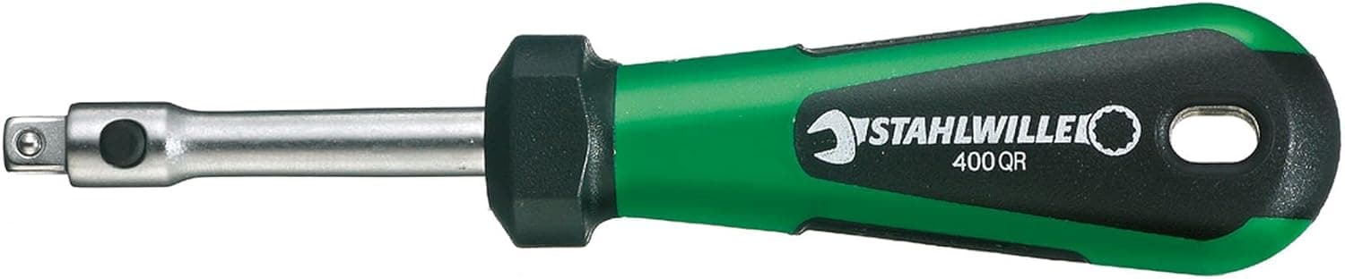 Stahlwille 11051010 1/4" Quick-Release Drive Handle with Safety Lock (150mm, 80g), for Hand-Operated Sockets and Accessories - Optimize Your Toolbox! Made in Germany