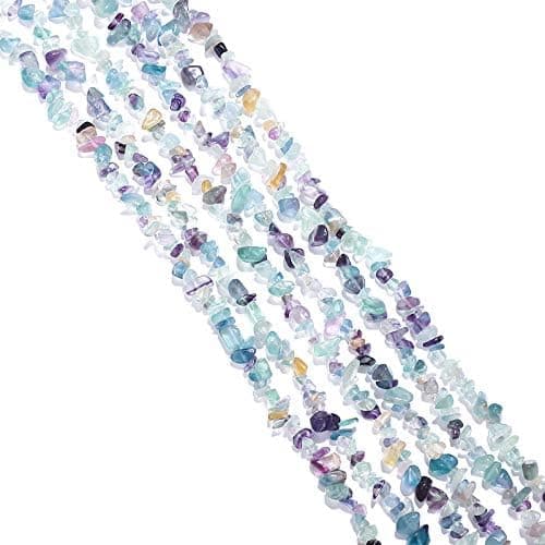 BEADIA Irregular Natural Rainbow Stone Loose Semi Gemstone Beads for Jewelry Making 5-8mm 80cm