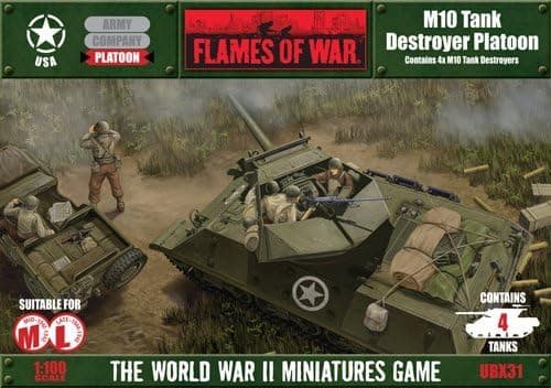 Flames Of War Usa M10 Tank Destroyer Platoon (4 Vehicles, Mid/late War)