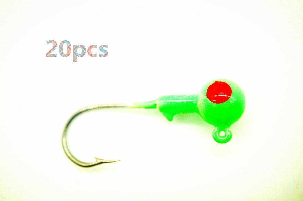 Toasis Fishing Round Jig Heads Ice Fishing Lure Bait Hooks Assorted Sizes and Colors