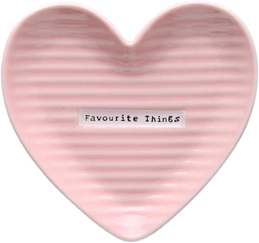 SURVEEL Dessert Dish 7.9 Inch Salad Plate Elegant Ceramic Heart Shaped Plate for Kitchen Birthday Party Wedding Dinner (Pink)