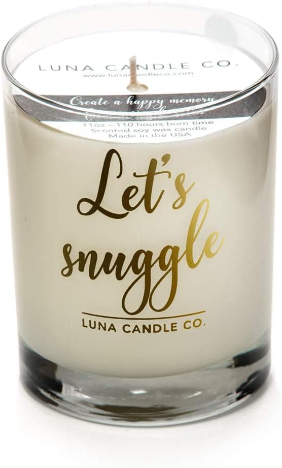 Cute Summer Time Candle, Lets Snuggle - Lavender Scented Luxurious Candles - 11 Oz
