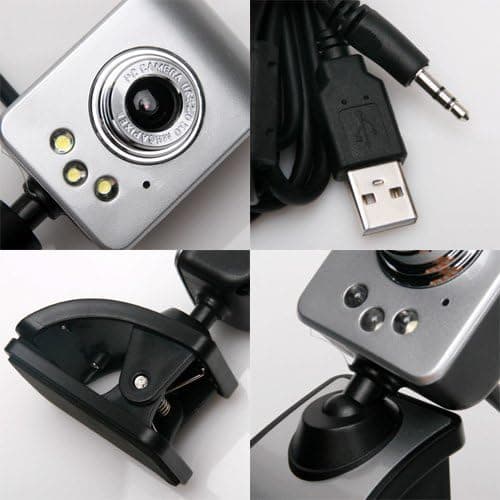 16 Mega USB Web Cam Video Camera Webcam LED Mic Microphone for Laptop Pc Win 7