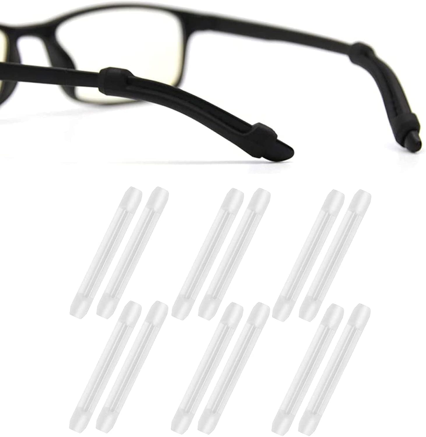 Soft Silicone Eyeglasses Temple Tips Sleeve Retainer,Anti-Slip Elastic Glasses Retainers For Spectacle Sunglasses,Eyewear