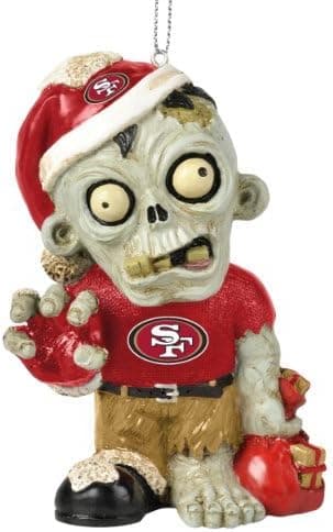 NFL 2014 Zombie Christmas Hanging Ornament 4" (San Francisco 49ers)