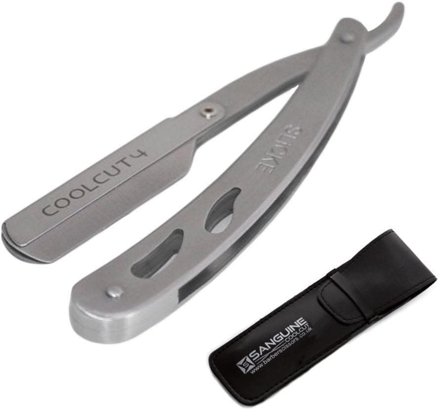 Shaving Razor/Cut Throat Razors/Shavette Razor (coolcut) + Free Blades & Pouch (Steel-r4)