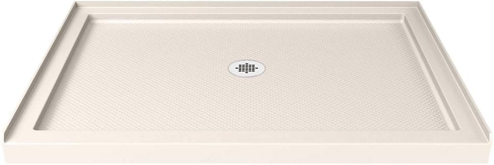 DreamLine SlimLine Single Threshold Shower Base in Biscuit | DLT-1136480-22