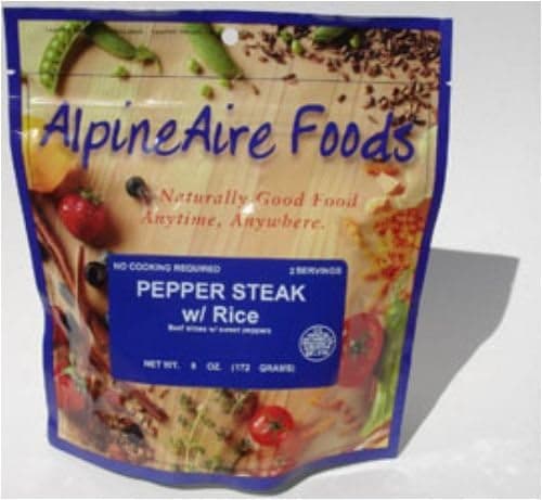 AlpineAire Foods Freeze-Dried Pepper Steak with Rice