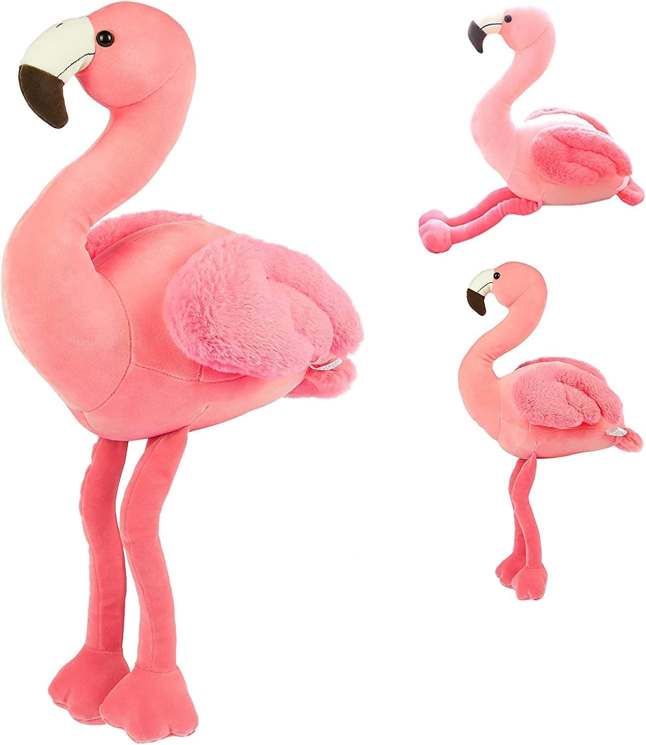 COSGOO 16 Inch Tall Soft Flamingo Stuffed Animal Pink Plushie Flamingo Plush Toys for Home Decor Stuffed Animals Plush Figure Gift for Kids or Lover in Birthday Valentine and Christmas