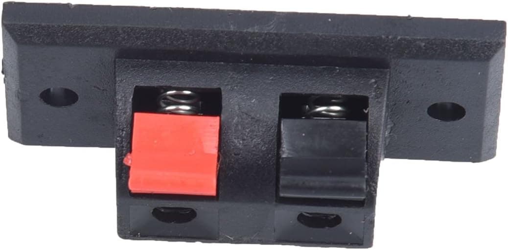 TOOGOO(R) 5 Pcs 45mm x 21mm 2 Positions Push in Jack Spring Load Audio Speaker Terminals