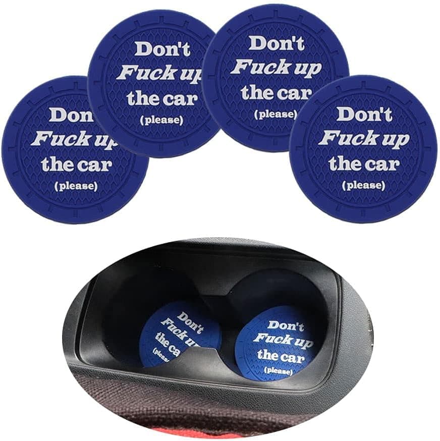 2.75-inch Decorative car Cup Holder is Inserted into The Coaster, The car is Universal Anti-Skid Protection, Soft and Delicate, Durable. Stylish Silicone Cup Holder-Blue
