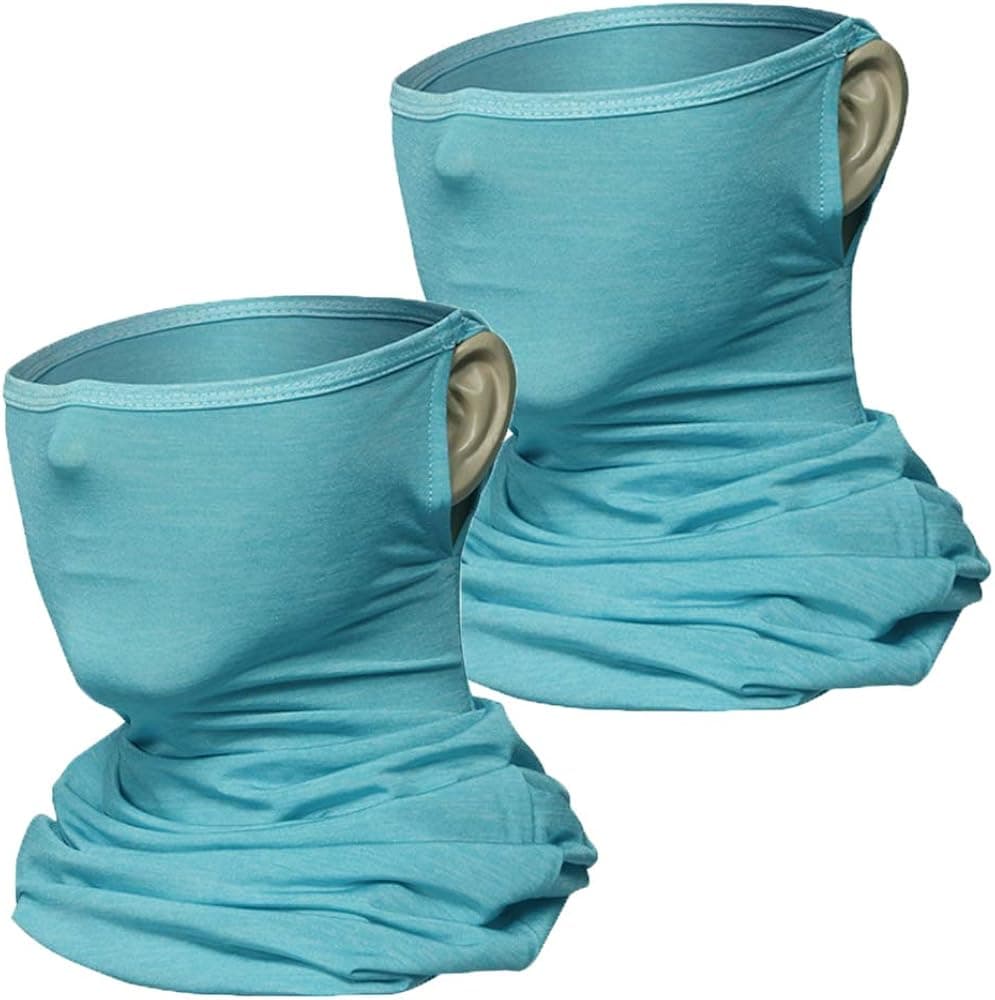 Chielor Neck Gaiter Face Scarf Mask with Ear Loops-Cooling&UV Protection Bandana Balaclava for Fishing Hiking Running Cycling