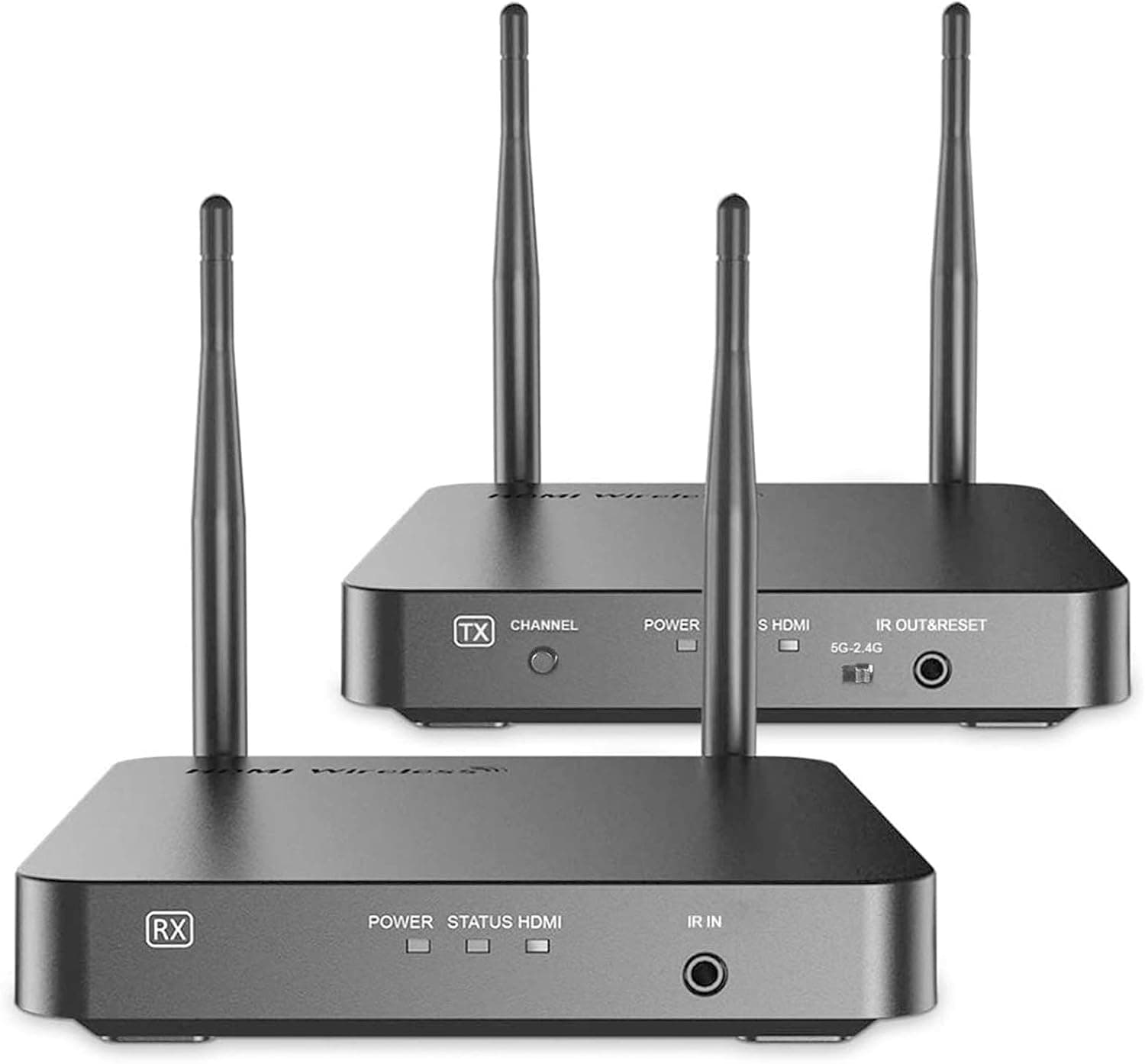 HDMI Wireless Extender, ANSTEN 328ft /100m Wireless AV Transmiiter and Receiver with Loop-Out Support 1080P@60Hz Full HD IR Passback Transmit Video Audio HDMI Signal to HDTV/Project