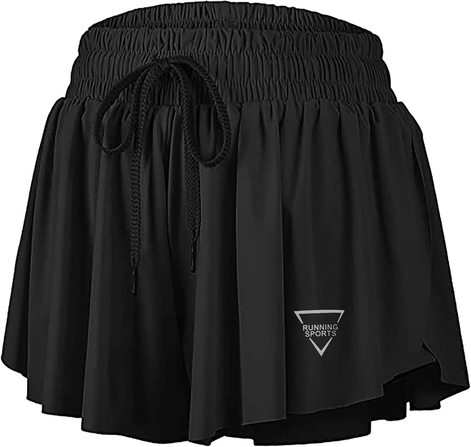 2 in 1 Flowy Athletic Shorts for Women Casual Butterfly Running Athletic Shorts Workout Active Yoga Shorts with Pockets