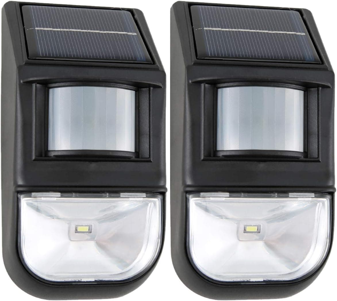 ELYXWORK Solar Wall Lights Outdoor, Solar Powered LED Motion Sensor Security Lights Waterproof Outside Lights for House, Patio, Deck, Fence, Yard, Garden (2 Pack)