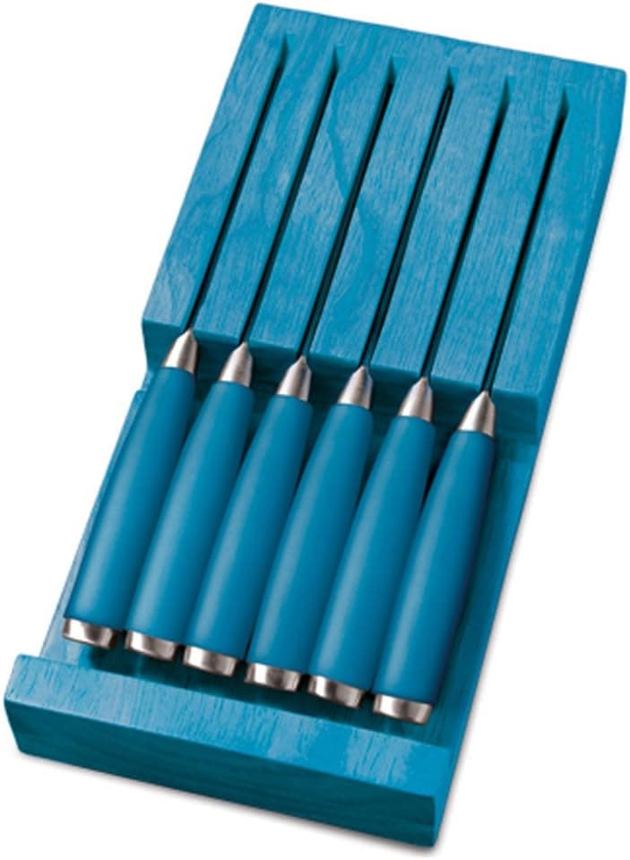 Fiesta Peacock 6-Piece Steak Knife with in-Draw Tray