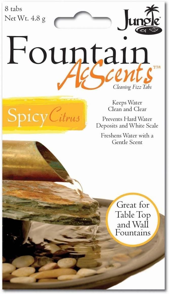 Fountain Acscents Water Treatment for Table Top and Wall Fountains Spicy Citrus